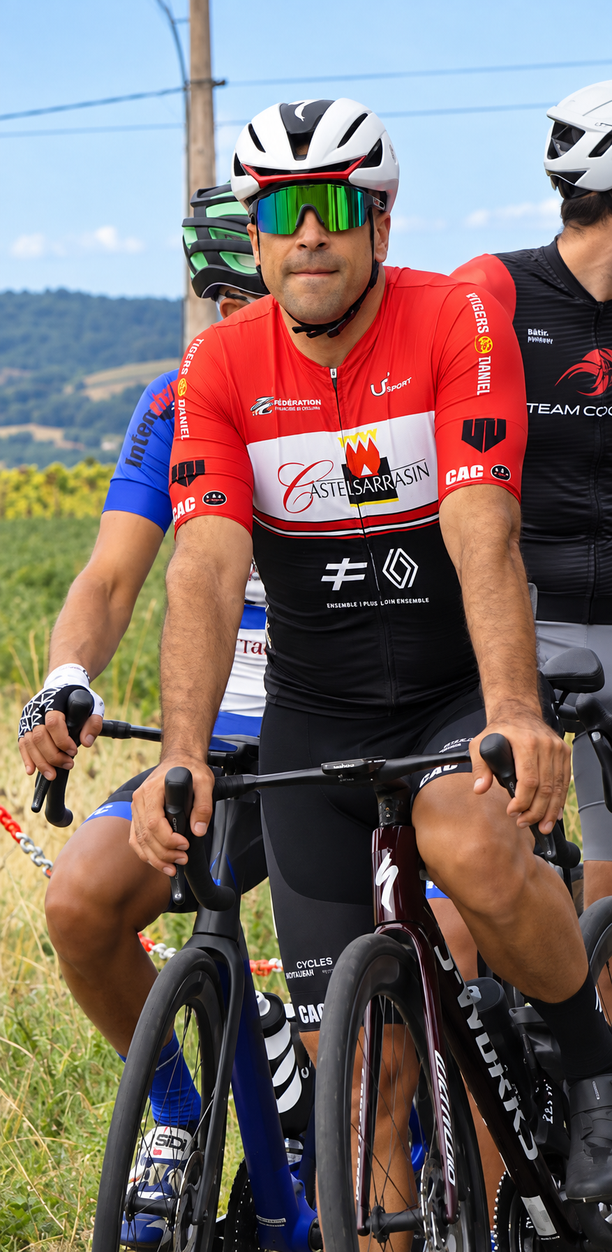 Moi, en course avec le maillot du club de Castelsarrasin